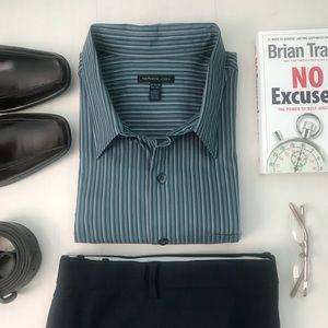 Van Heusen | Green Stripe Men’s Dress Shirt